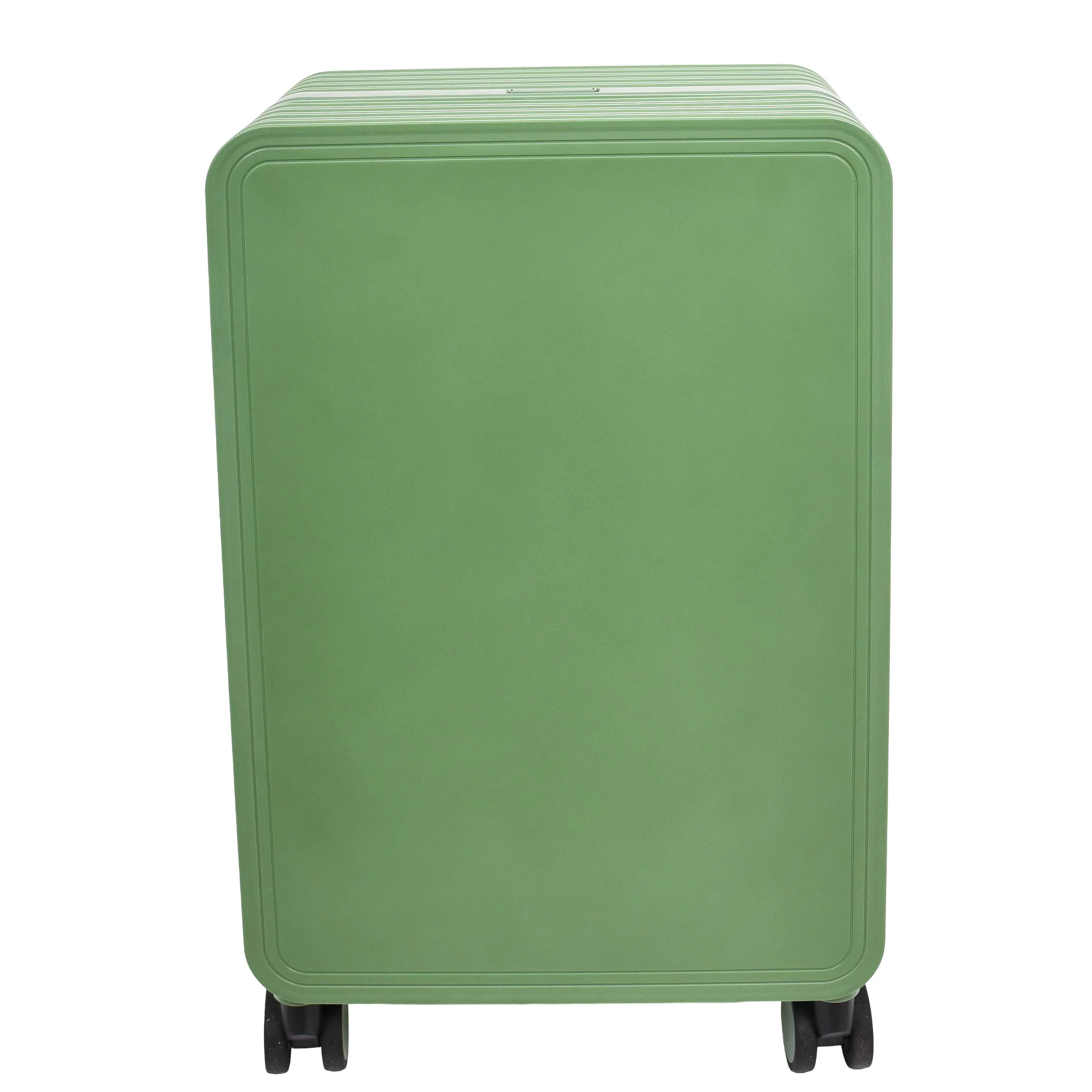 20 Cabin Size USB Port Suitcase Four Wheels Hard Shell Smart Luggage Expedition Green