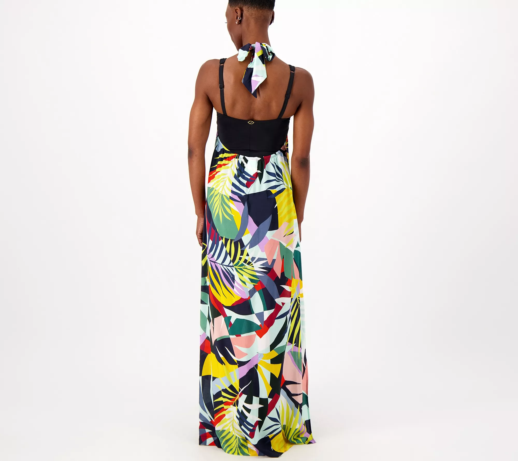 "As Is" Jantzen Wrap Halter Neck Woven Maxi Dress