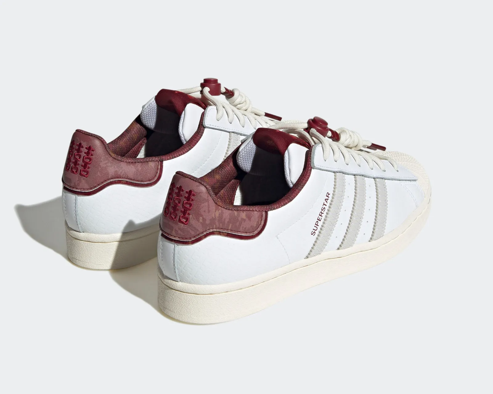 Adidas Originals Superstar Chinese New Year 2023 Cloud White Noble Maroon IF2577