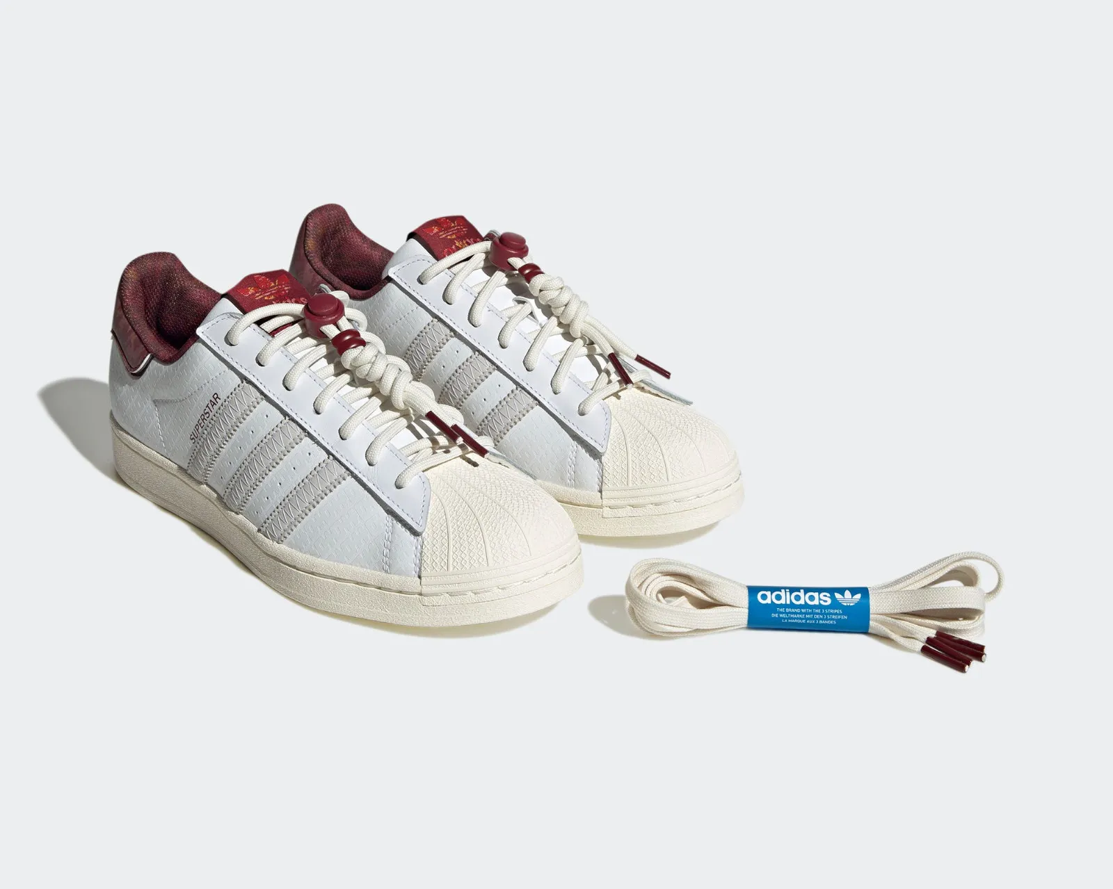 Adidas Originals Superstar Chinese New Year 2023 Cloud White Noble Maroon IF2577