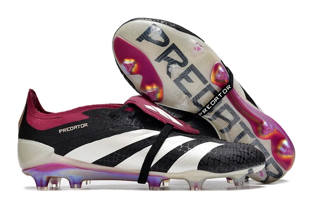 adidas Predator 30 Elite Fold-over Tongue FG 30th Anniversary - Core Black/Off White/Legacy Burgundy