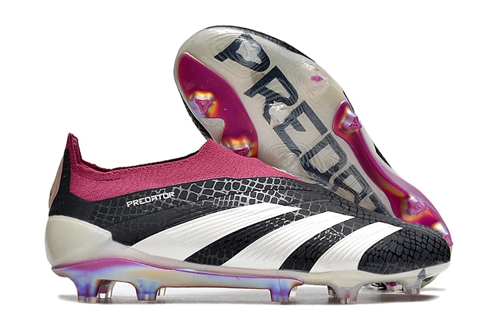 adidas Predator 30 Elite Laceless FG 30th Anniversary - Core Black/Off White/Legacy Burgundy