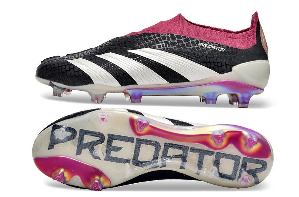 adidas Predator 30 Elite Laceless FG 30th Anniversary - Core Black/Off White/Legacy Burgundy