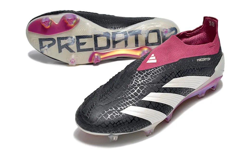 adidas Predator 30 Elite Laceless FG 30th Anniversary - Core Black/Off White/Legacy Burgundy