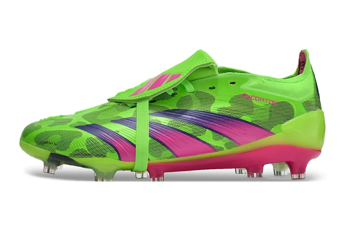 adidas Predator Elite Fold-over Tongue FG 2024 Hype - Solar Green/Team Shock Pink/Lucid Lemon