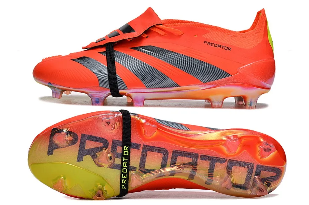 adidas Predator Elite Fold-over Tongue FG Predstrike - Solar Red/Black/Solar Yellow