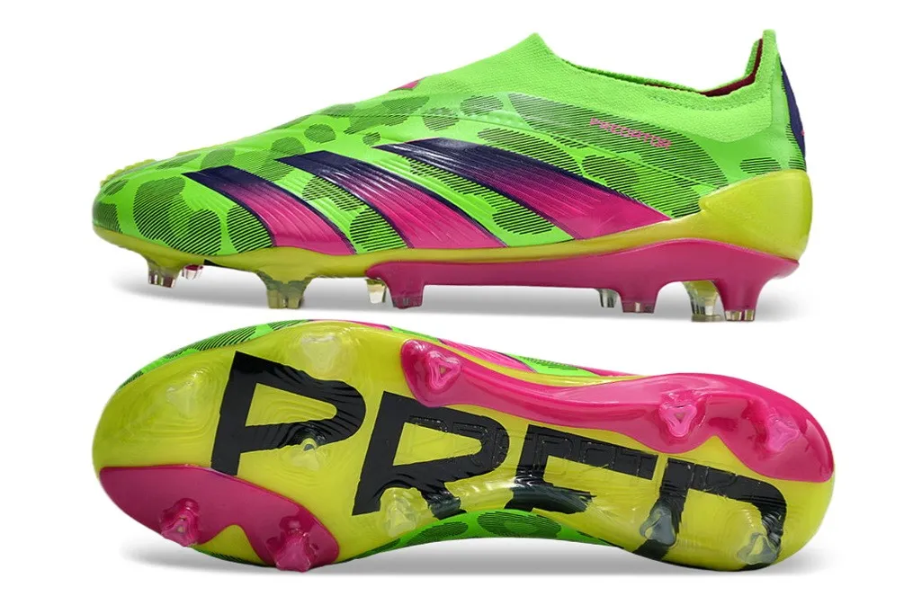 adidas Predator Elite Laceless FG 2024 Hype - Solar Green/Team Shock Pink/Lucid Lemon