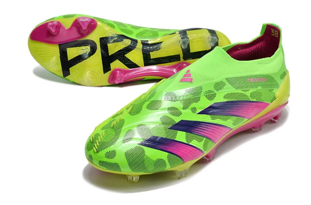 adidas Predator Elite Laceless FG 2024 Hype - Solar Green/Team Shock Pink/Lucid Lemon