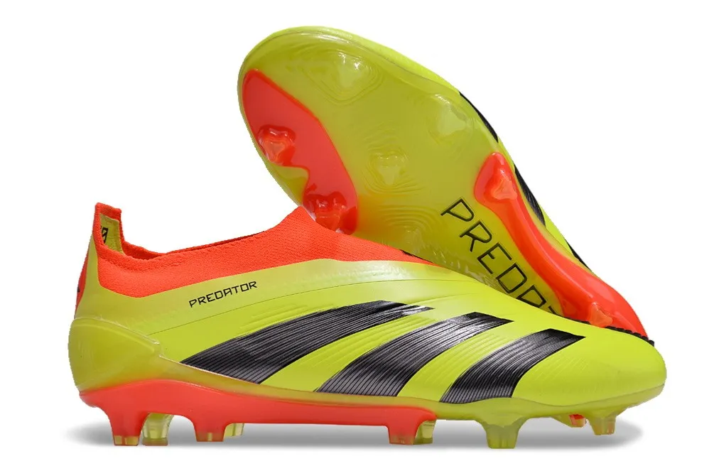 adidas Predator Elite Laceless FG 2024 Inverse - Electricity Yellow/Black/Solar Red