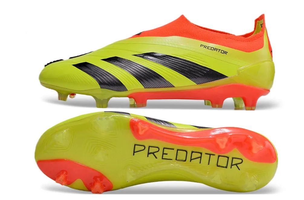 adidas Predator Elite Laceless FG 2024 Inverse - Electricity Yellow/Black/Solar Red