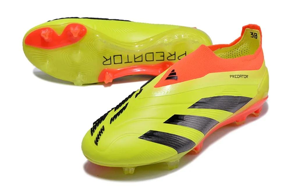 adidas Predator Elite Laceless FG 2024 Inverse - Electricity Yellow/Black/Solar Red