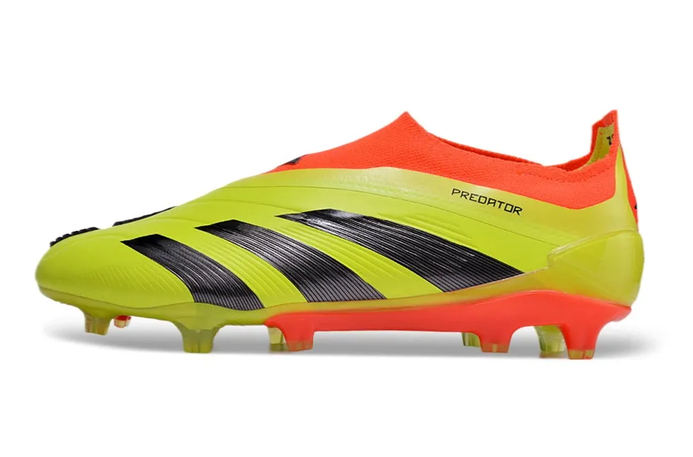 adidas Predator Elite Laceless FG 2024 Inverse - Electricity Yellow/Black/Solar Red