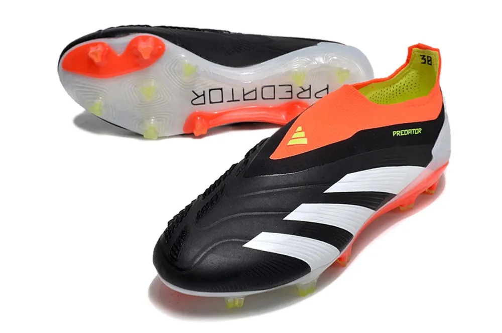 adidas Predator Elite Laceless FG Solar Energy - Core Black/White/Solar Red