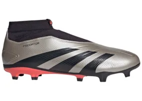 adidas Predator League Laceless FG Platinum Metallic Aurora Black Turbo