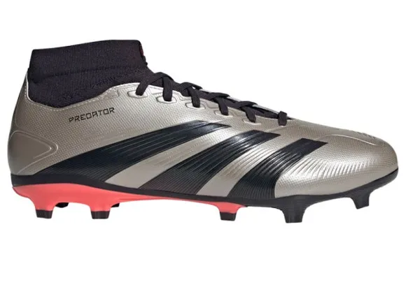 adidas Predator League Mid FG Platinum Metallic Aurora Black Turbo