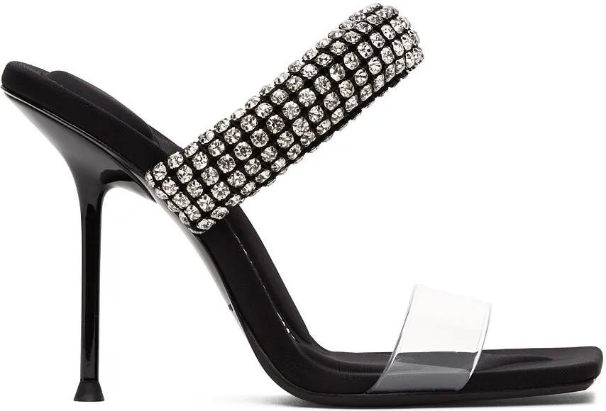 Alexander Wang Black PVC Julie Heeled Sandals