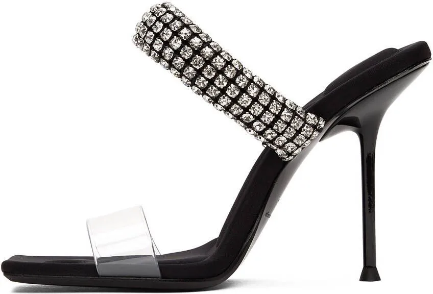 Alexander Wang Black PVC Julie Heeled Sandals