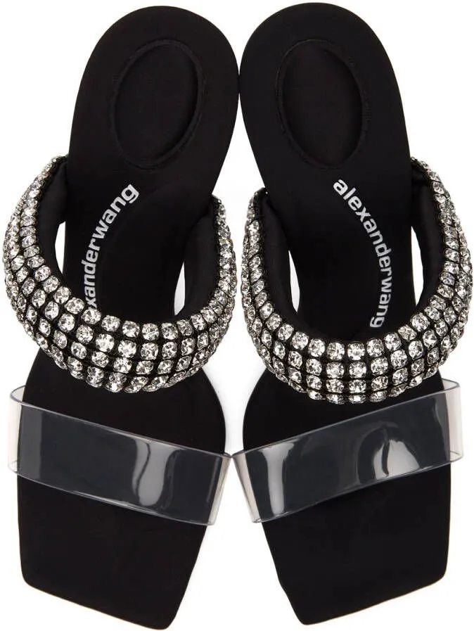 Alexander Wang Black PVC Julie Heeled Sandals