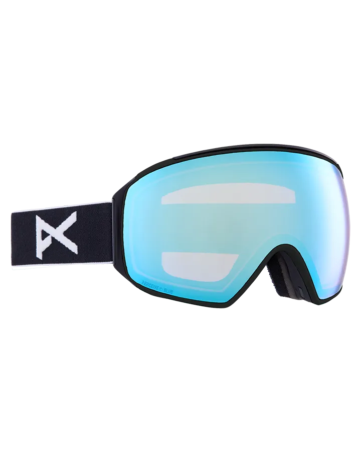 Anon M4 Toric Snow Goggles + Bonus Lens + Mfi Face Mask - Black/Perceive Variable Blue Lens