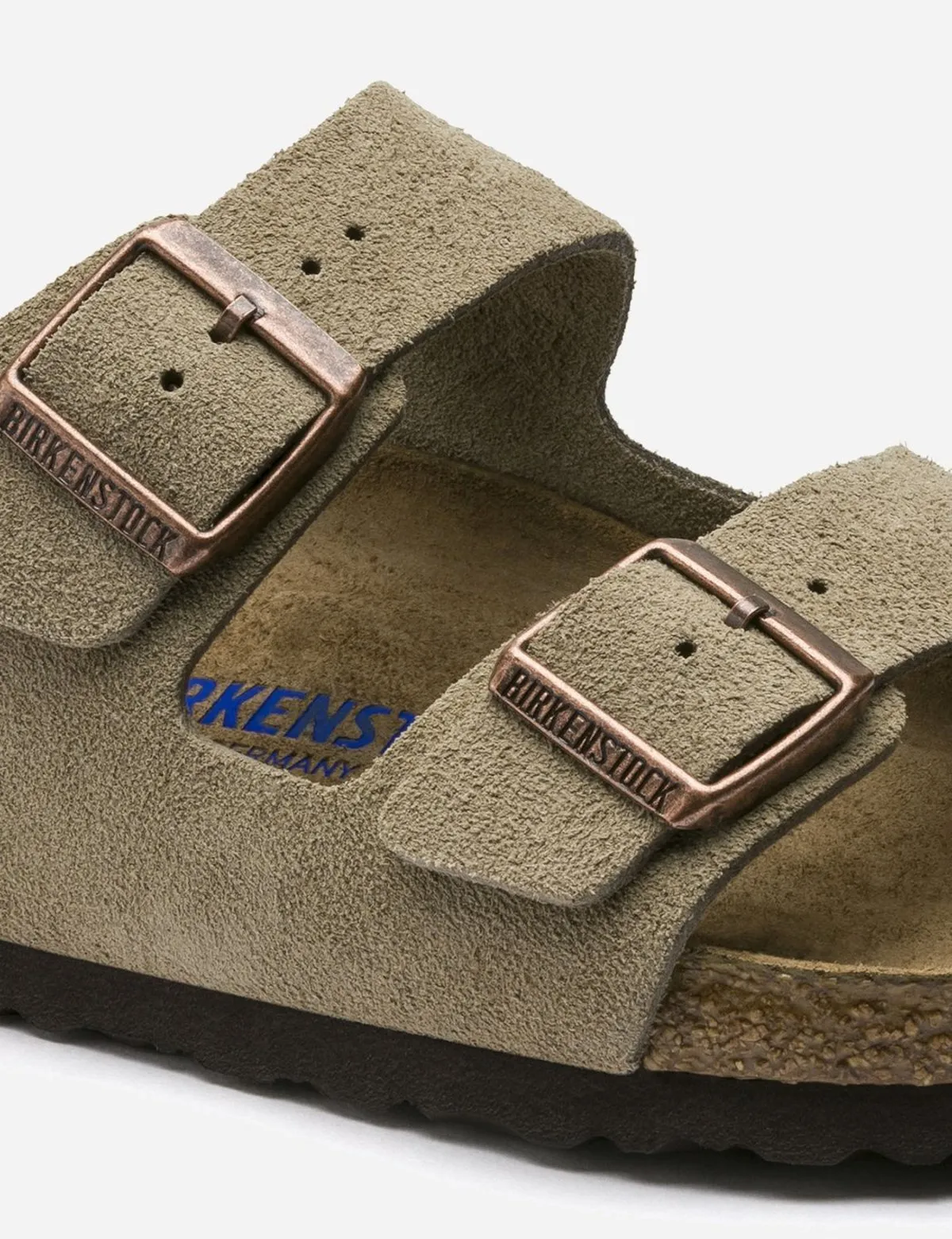 Arizona Regular Suede Sandals - Taupe Brown