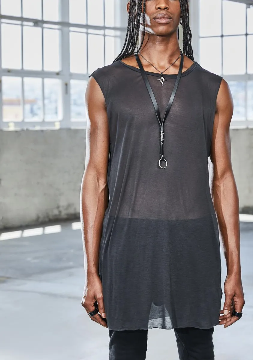 Bassline Sheer Tank Top-