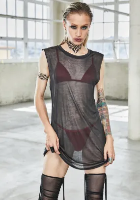 Bassline Sheer Tank Top-