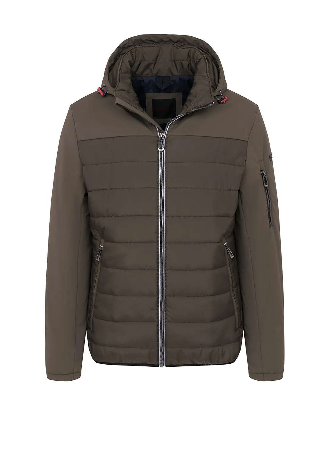 Bugatti Hooded Winter Jacket, Khaki