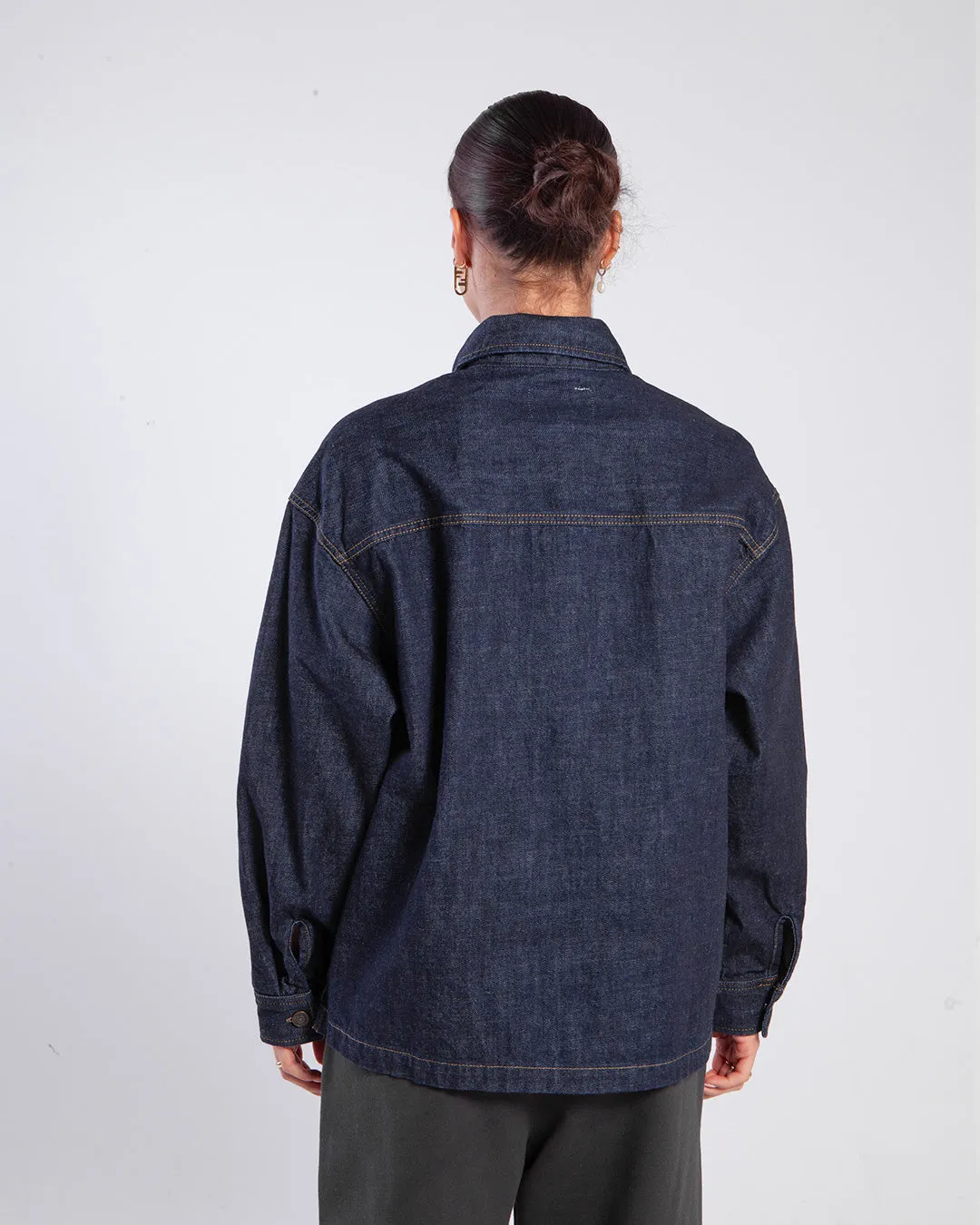 Carhartt W Lovilia Shirt Jacket Blue Rinsed