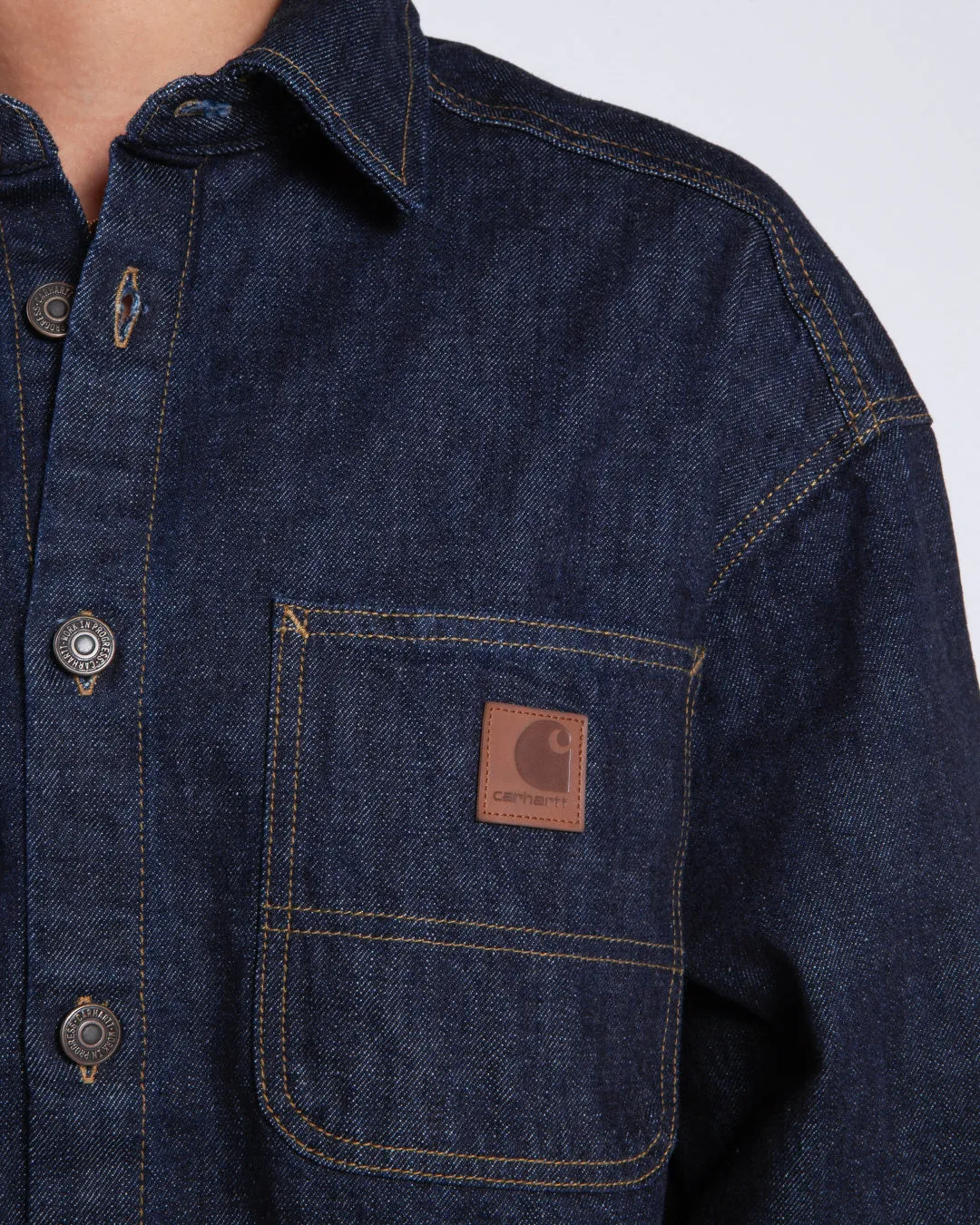 Carhartt W Lovilia Shirt Jacket Blue Rinsed