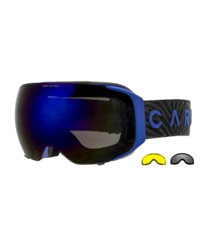 Carve The Boss Snow Goggles + Spare Lens - Matte Blue / Grey w/ Blue Iridium - 2023