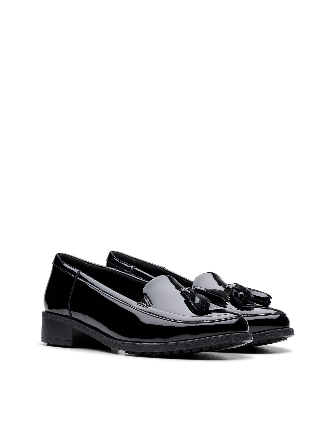 Clarks Havisham Patent Leather Tassel Loafer Wide Fit