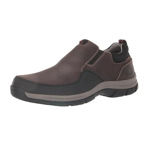 Clarks Men's Walpath Step Slip On Brown Leather