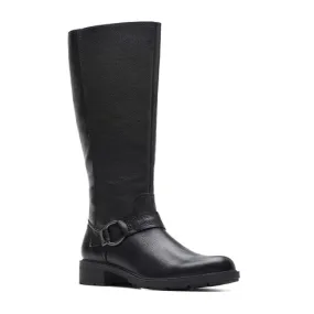 Clarks Women's Hearth Rae Boot Black Leather