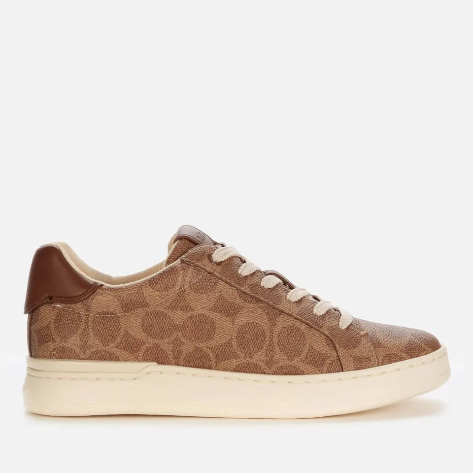 Coach Women's Lowline Coated Canvas Trainers - Tan - UK 3 | Coggles