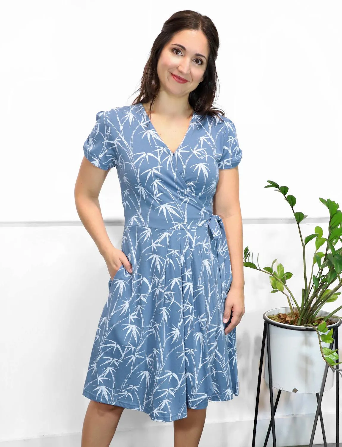 Coastal Organic Wrap Dress