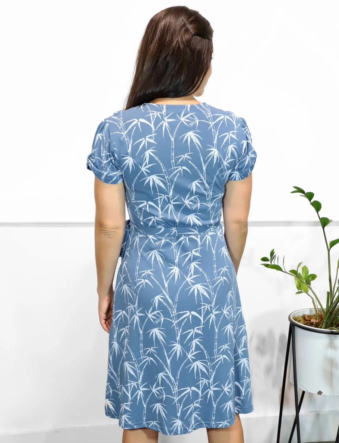 Coastal Organic Wrap Dress