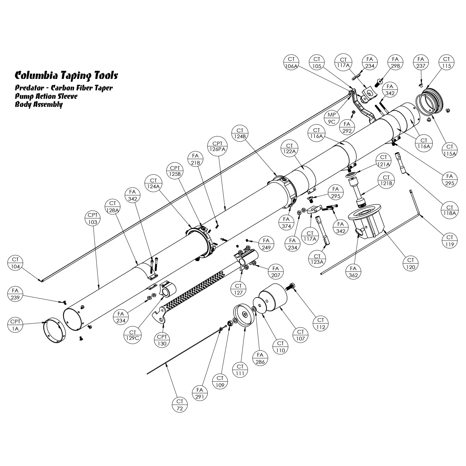 Columbia Automatic Taper Body Repair Parts