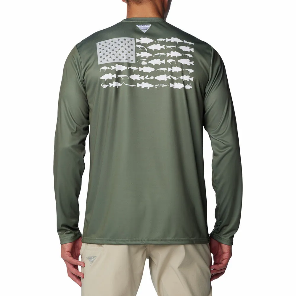 Columbia Men's Terminal Tackle PFG Fish Flag Long-Sleeve Shirt