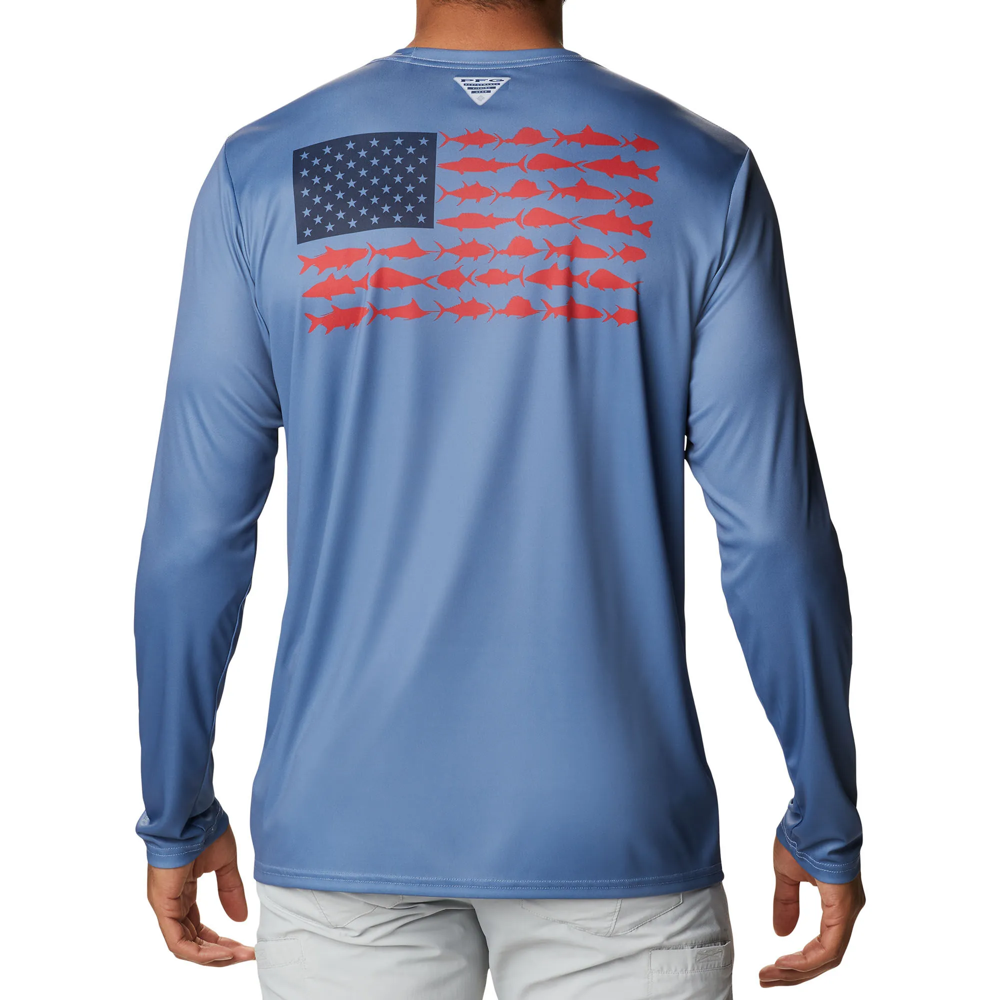 Columbia Men's Terminal Tackle PFG Fish Flag Long-Sleeve Shirt