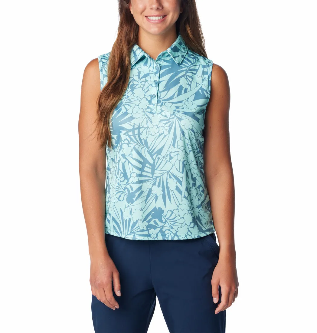 Columbia Womens PFG Super Tidal Tee Sleeveless Polo Shirt