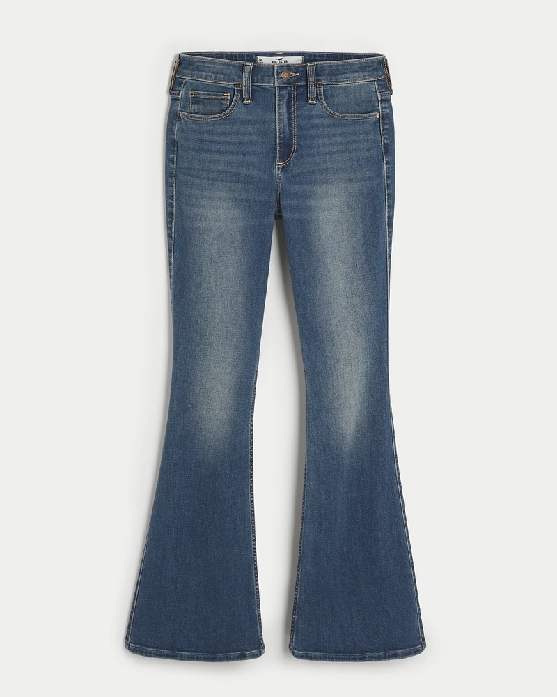 Curvy High-Rise Medium Wash Flare Jeans