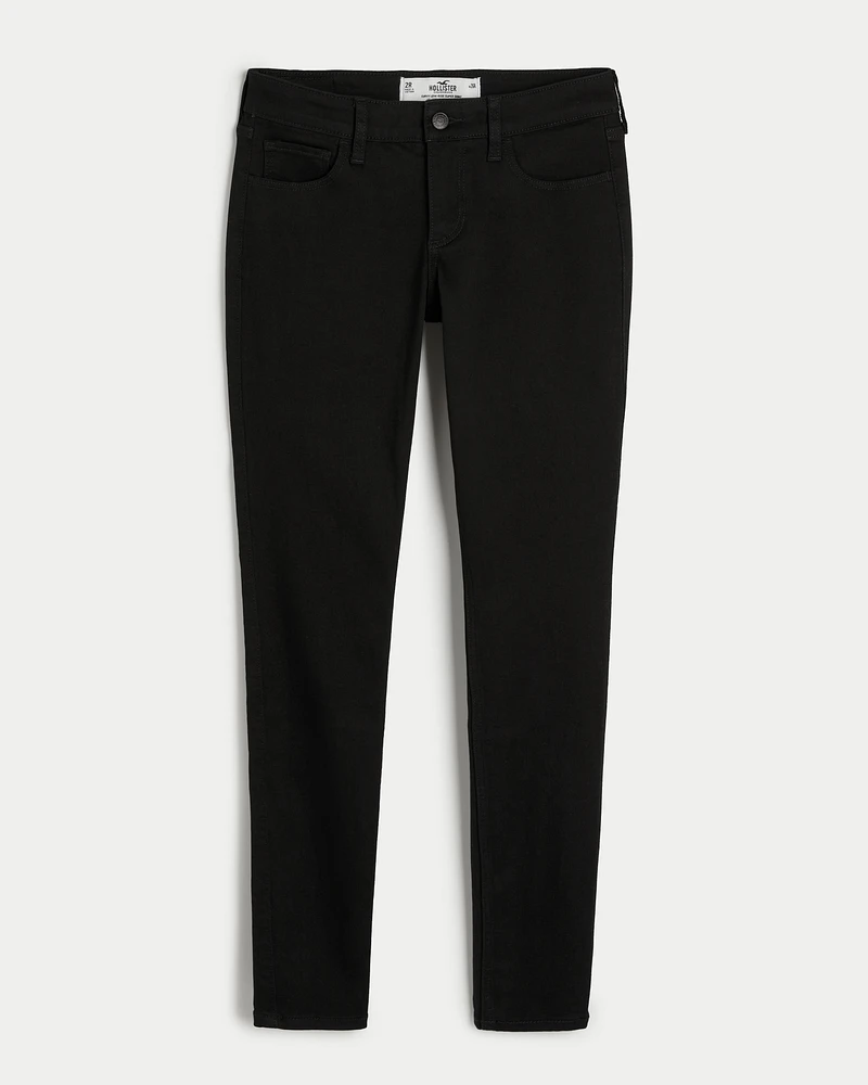 Curvy Low-Rise Black Super Skinny Jeans