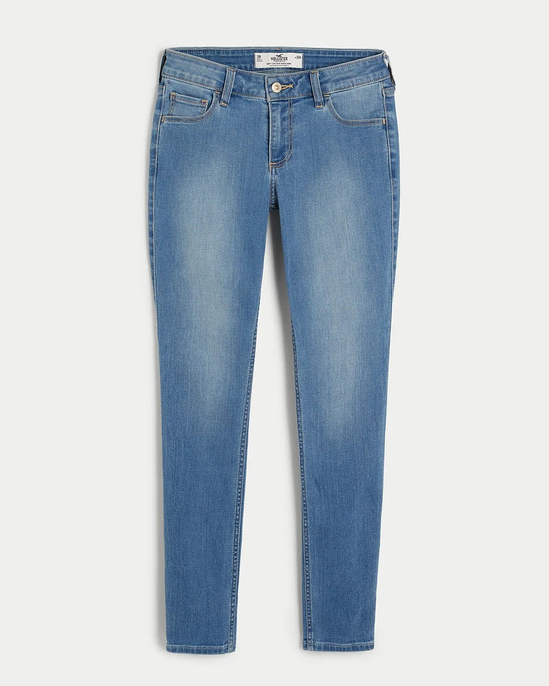 Curvy Low-Rise Medium Wash Super Skinny Jeans