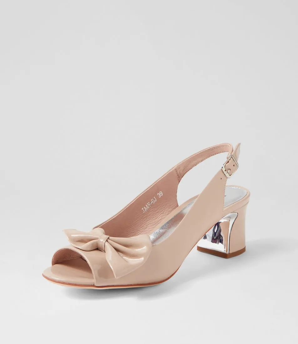 DJANGO & JULIETTE Jaav Cafe Patent Leather Sandals