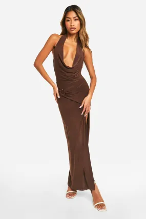 Dresses | Slinky Wrap Waist Maxi Dress | boohoo