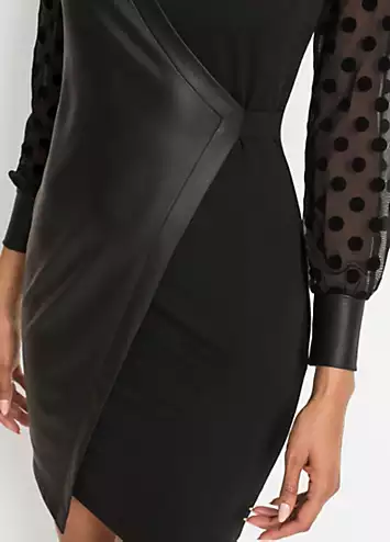 Faux Leather Wrap Dress by bonprix | Look Again