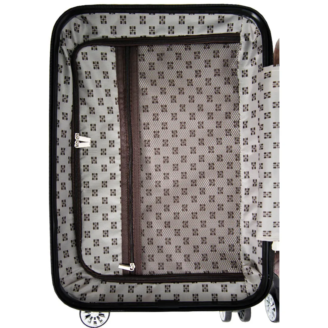 Four Wheel Expandable Suitcase Hard Shell Luggage Comic Print