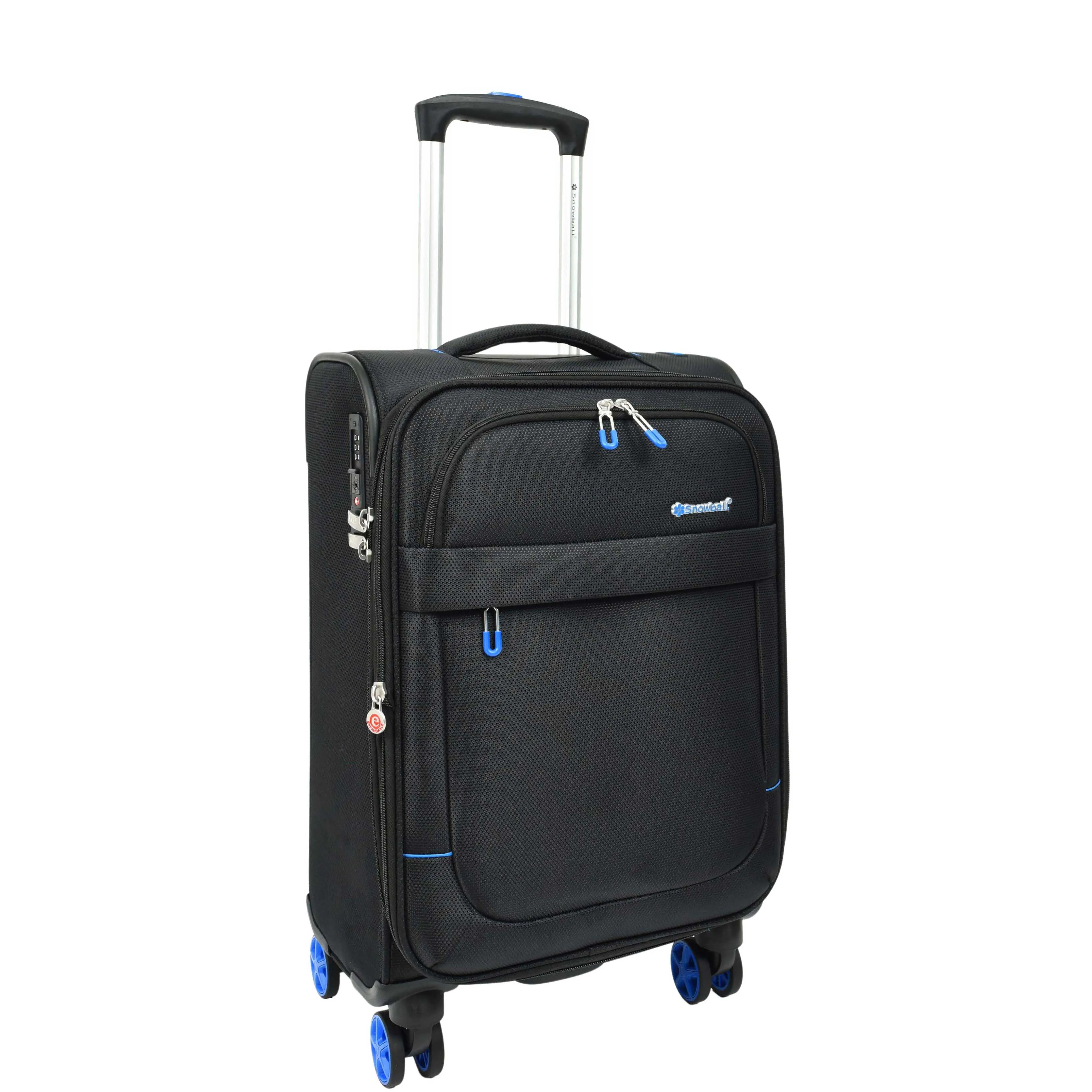 Four Wheel Suitcase Lightweight Expandable Quito Black