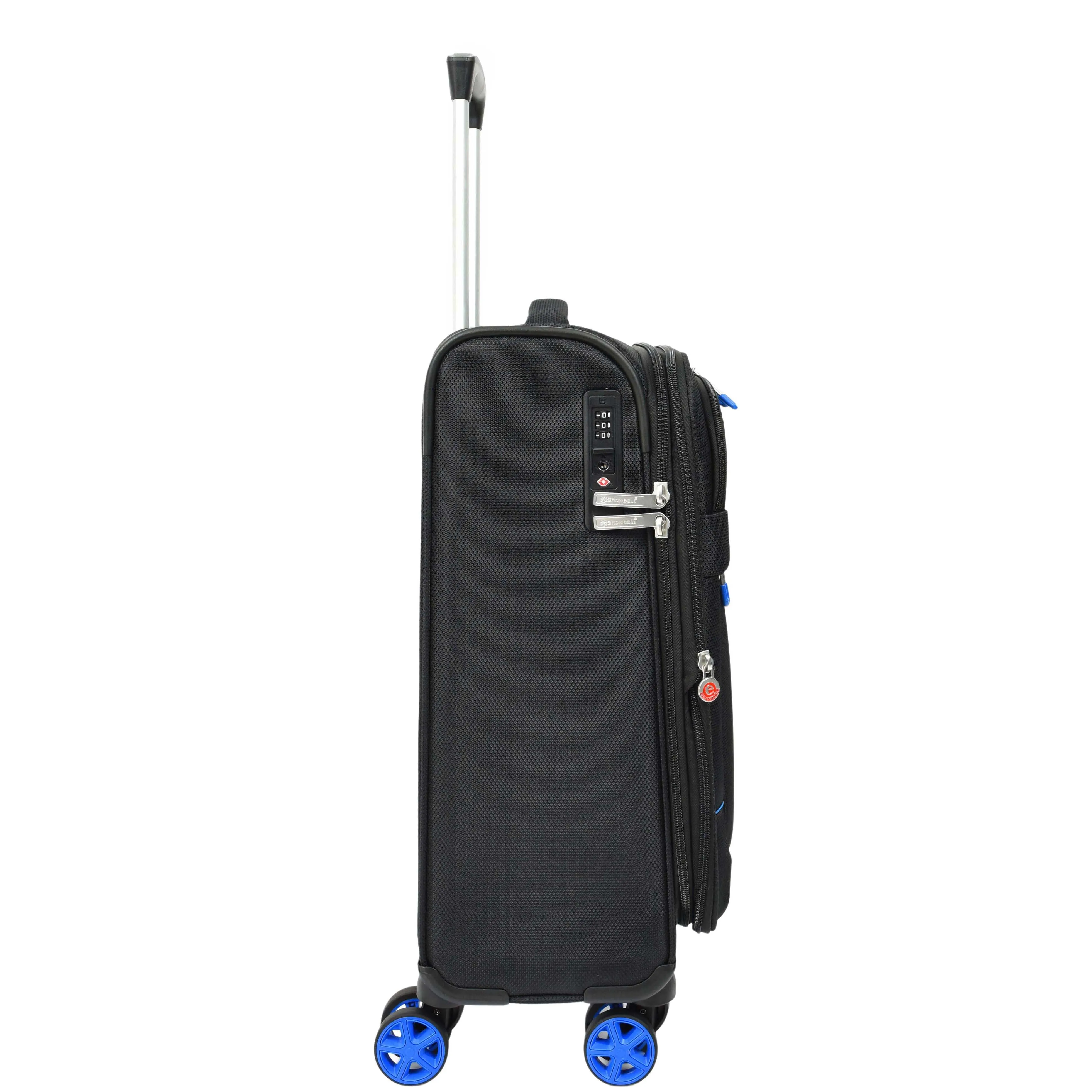 Four Wheel Suitcase Lightweight Expandable Quito Black