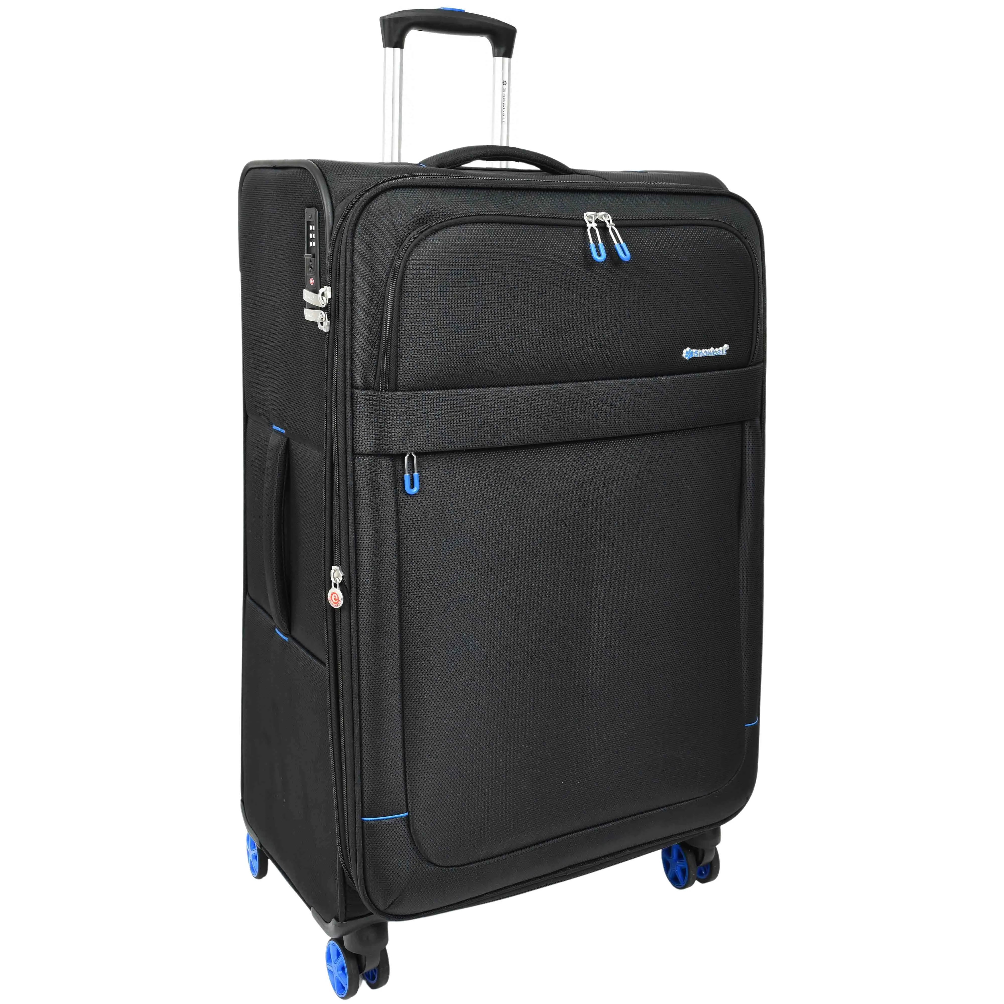 Four Wheel Suitcase Lightweight Expandable Quito Black